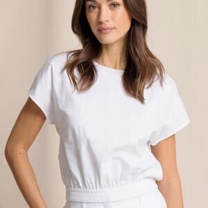 Southern Tide White Jaclyn Shirt Size M NEW 100% Cotton